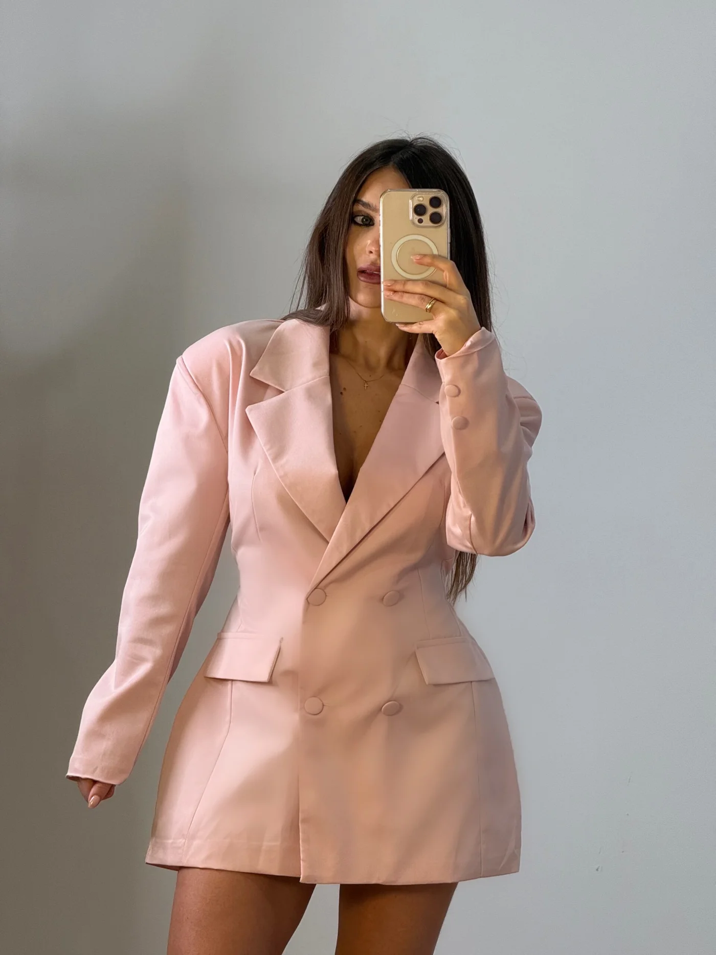 Vestido Blazer Rosa