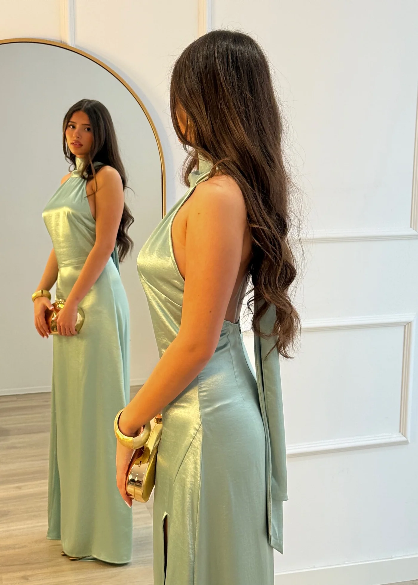 Vestido London menta