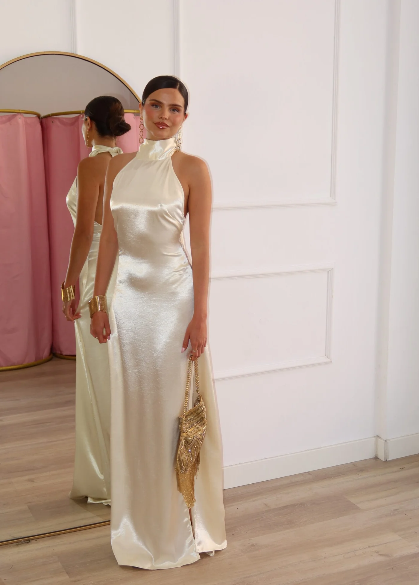 Vestido London blanco roto