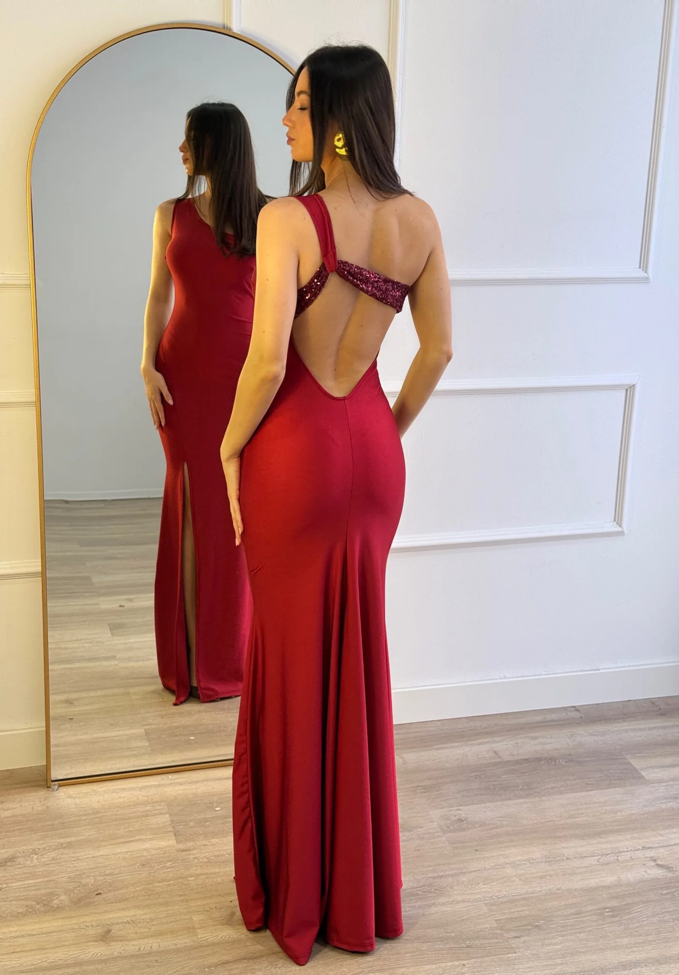 Vestido Loretto Burdeos