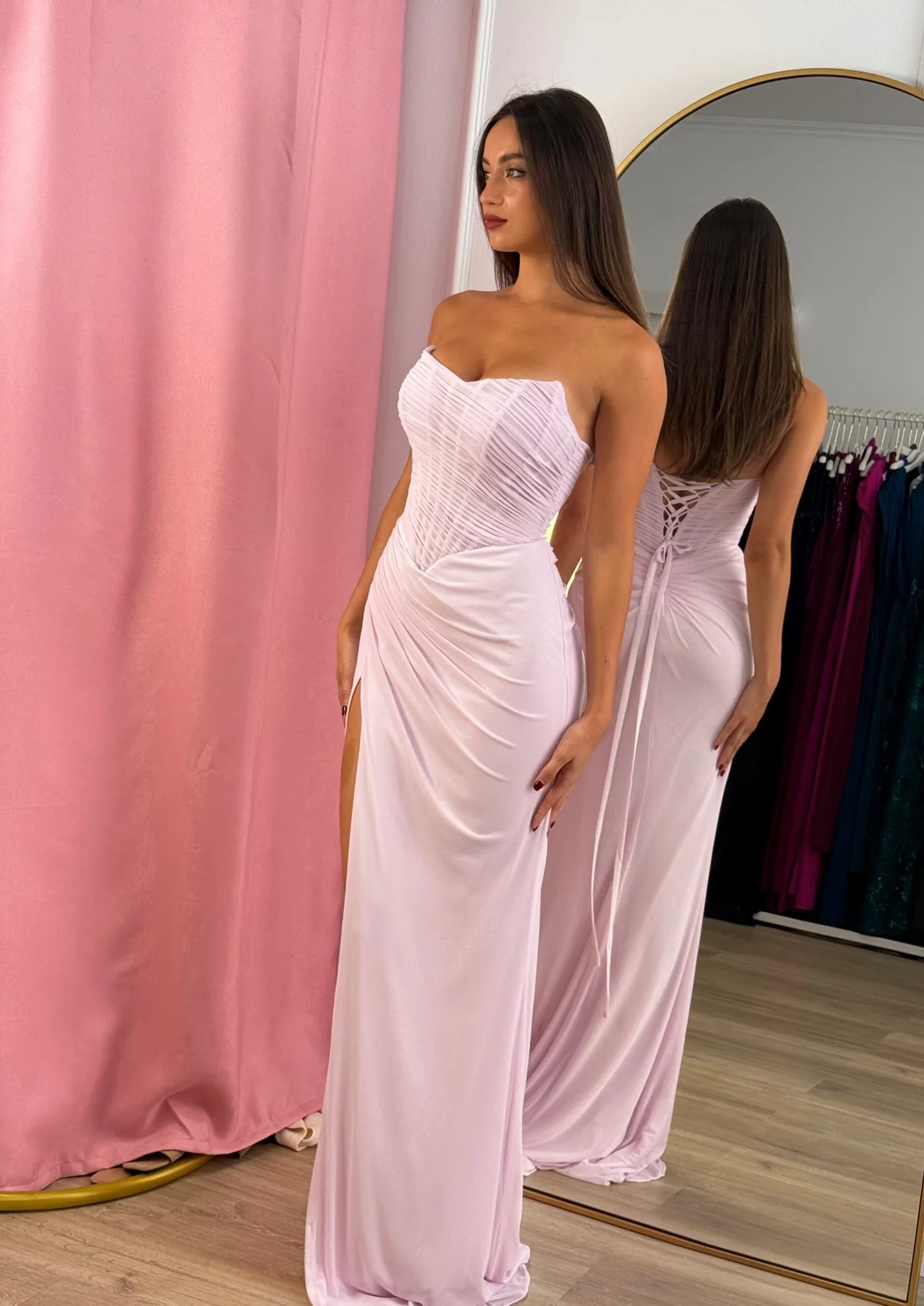 Vestido Olimpia Rosa Pastel