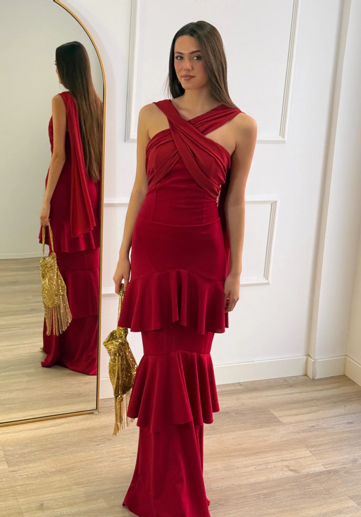 Vestido Sevilla Burdeos