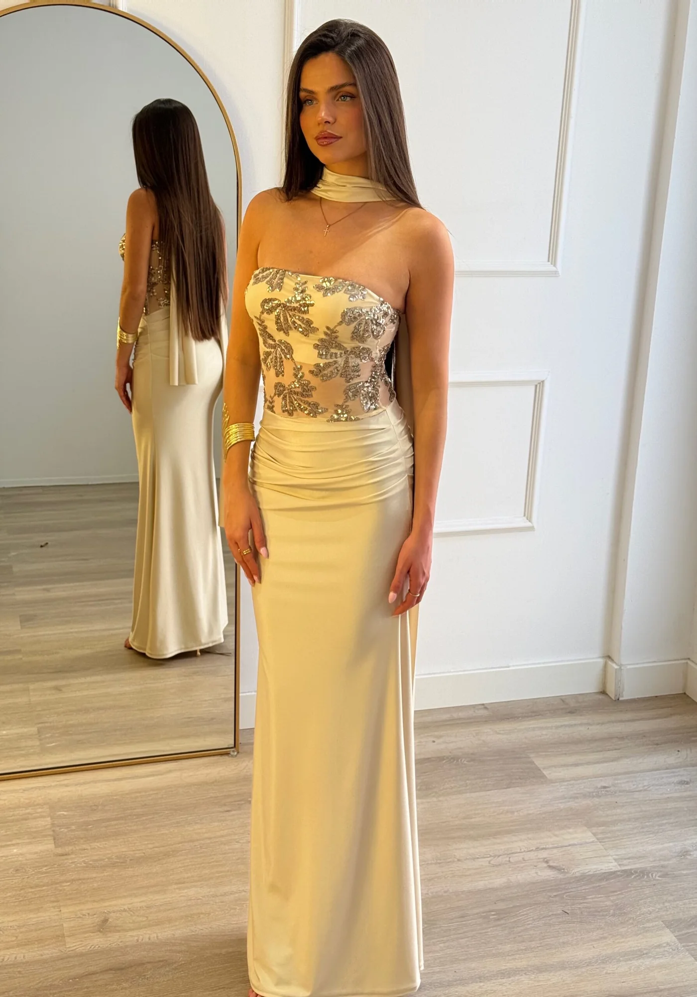 Vestido Suite Beige