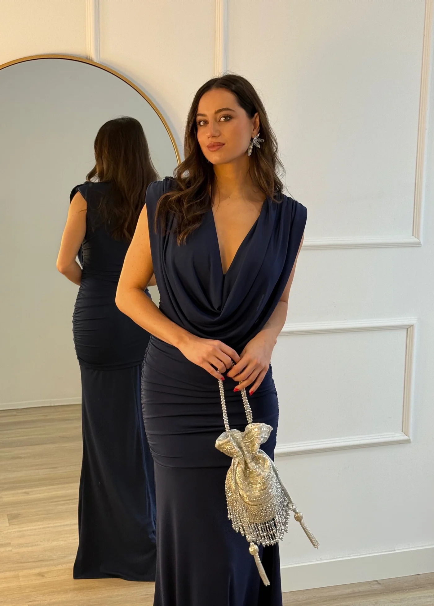 Vestido Valeria azul marino