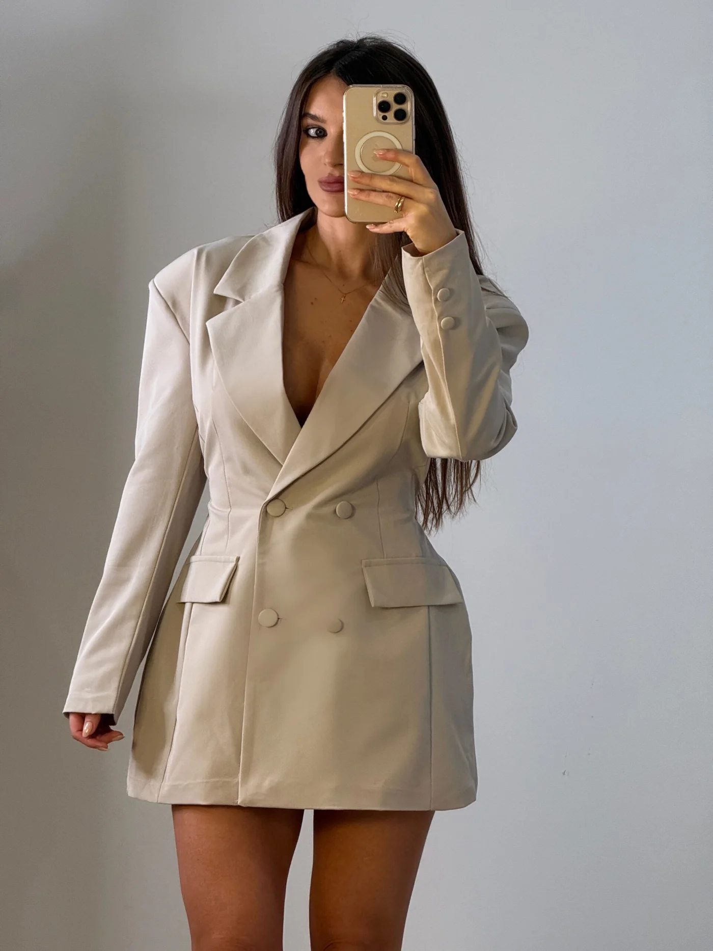 Vestido Blazer Beige