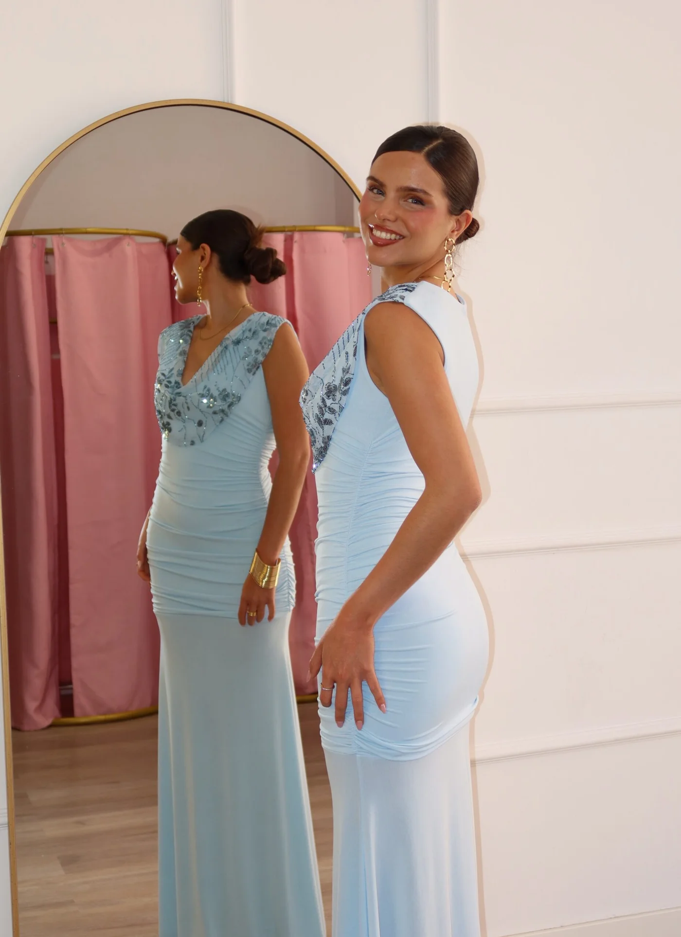 Vestido siona Azul celeste