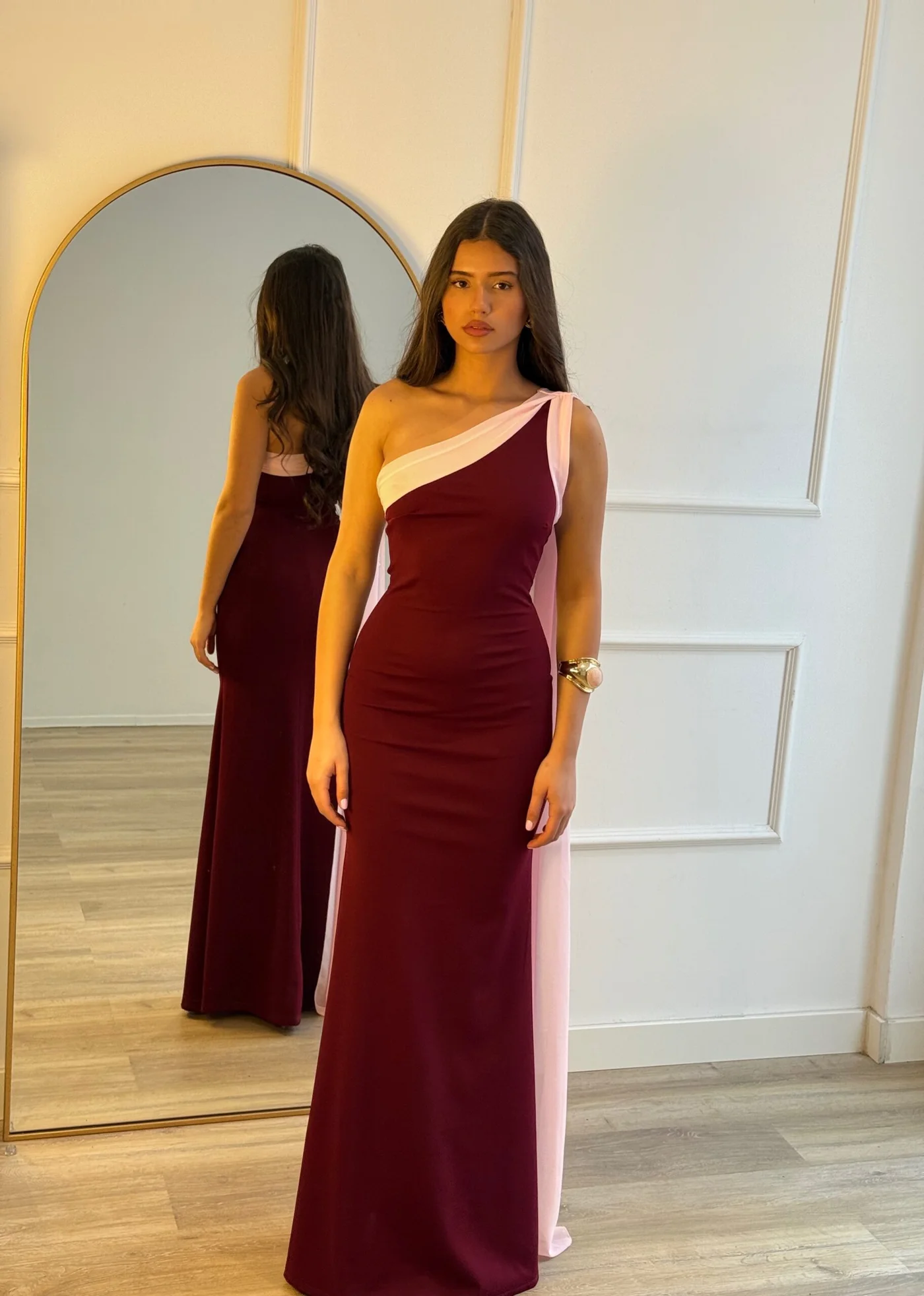 Vestido Velliet Burdeos