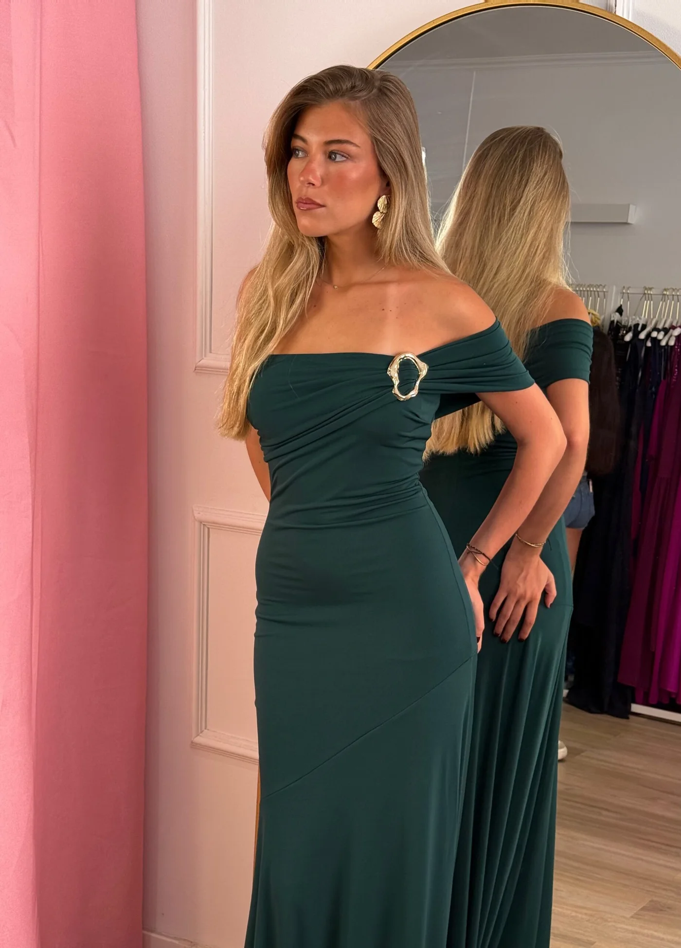 Vestido Viviana Verde Botella