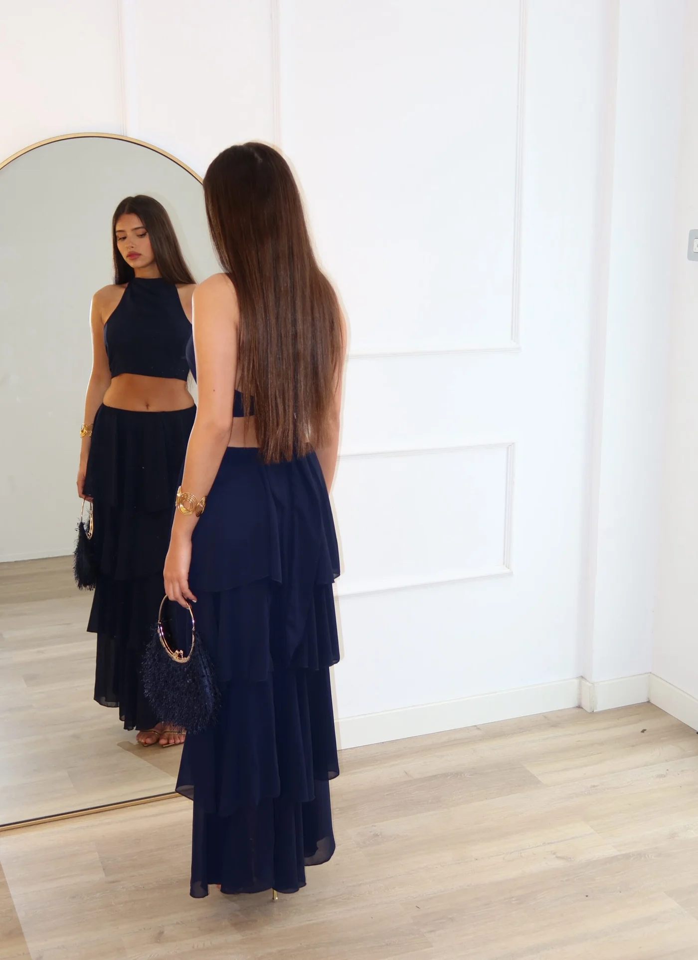 Conjunto Carmesí Azul Marino