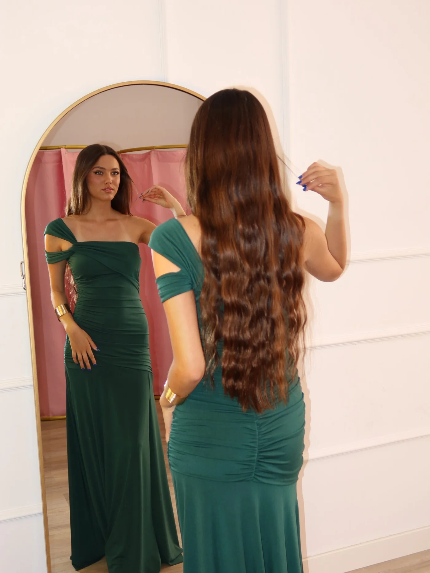 Vestido Amalfi Verde Botella