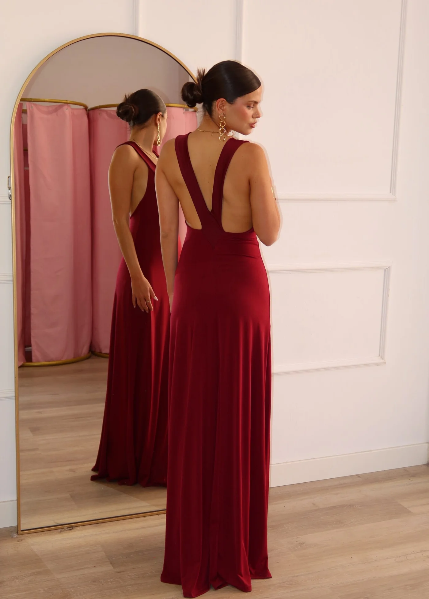Vestido barden Burdeos