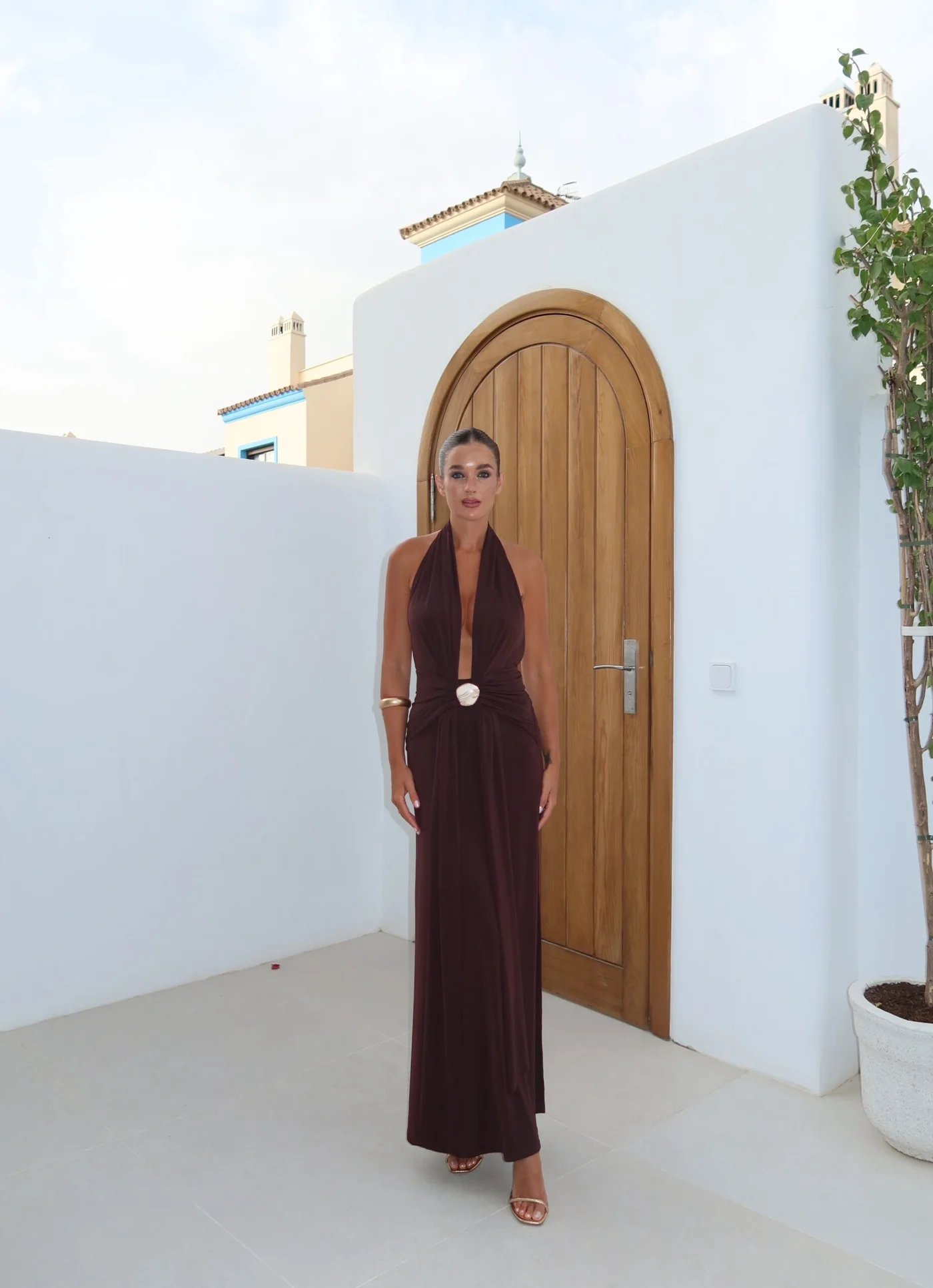 Vestido Benice marrón