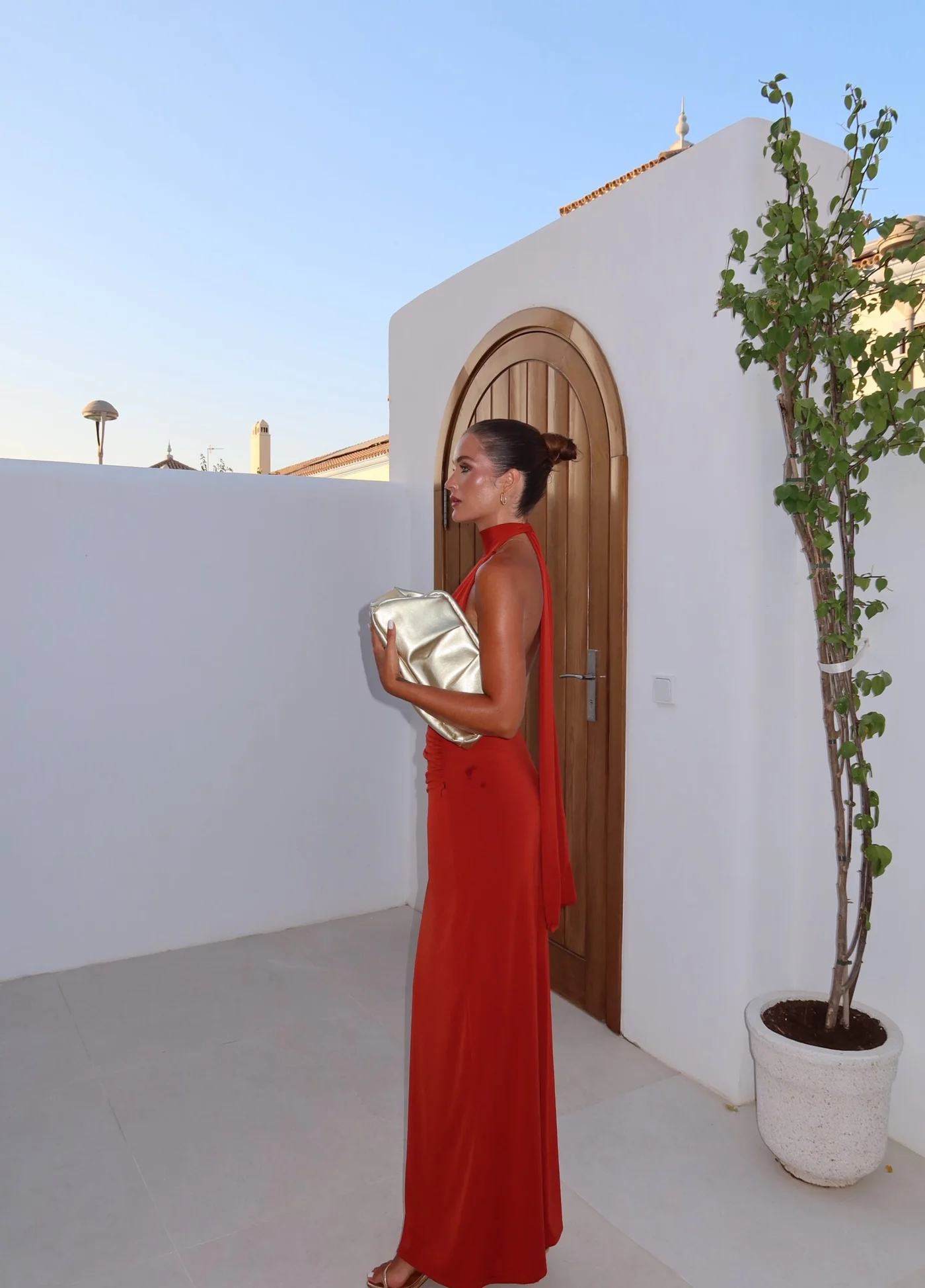 Vestido Boneta Teja