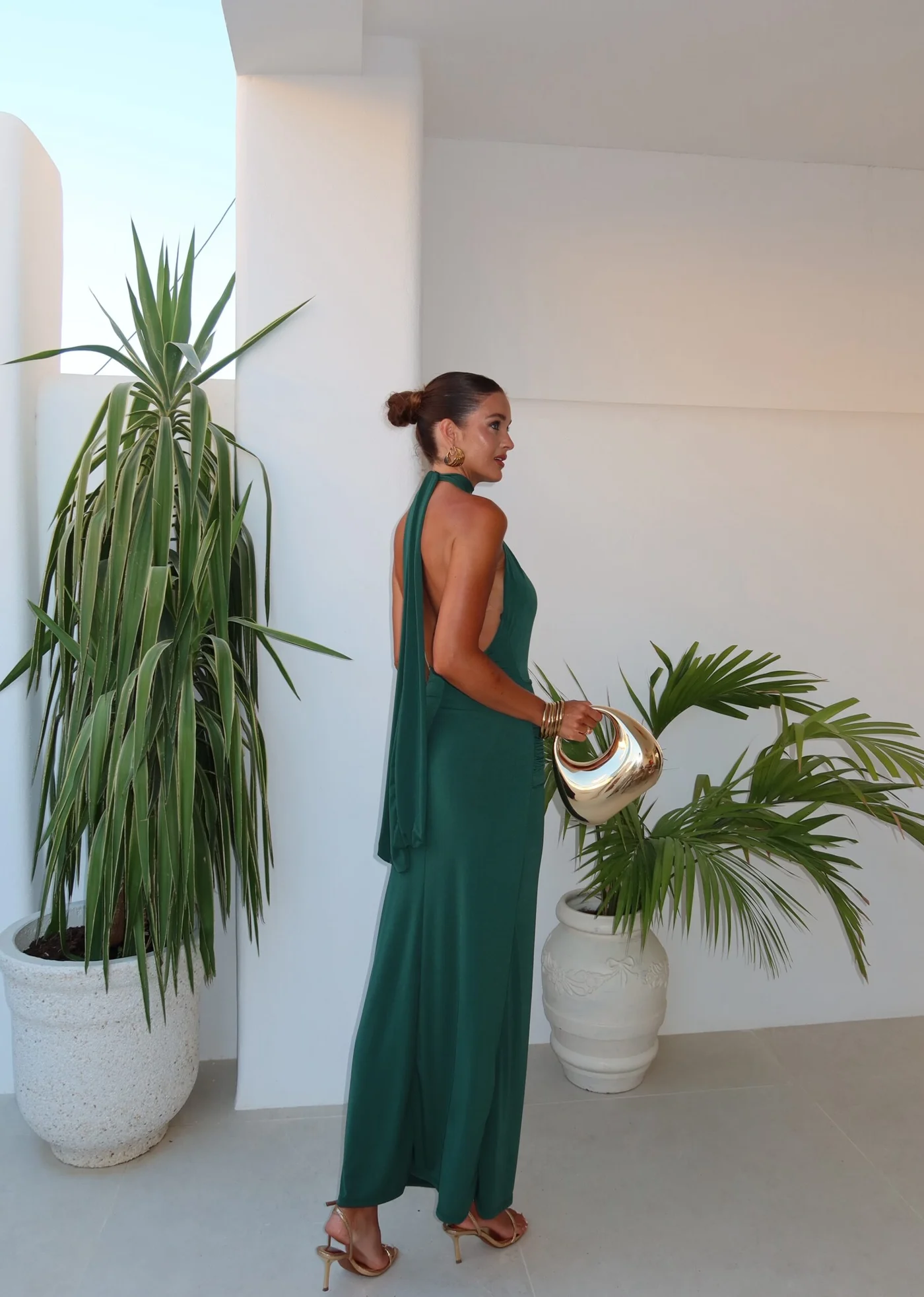 Vestido Boneta Verde Botella