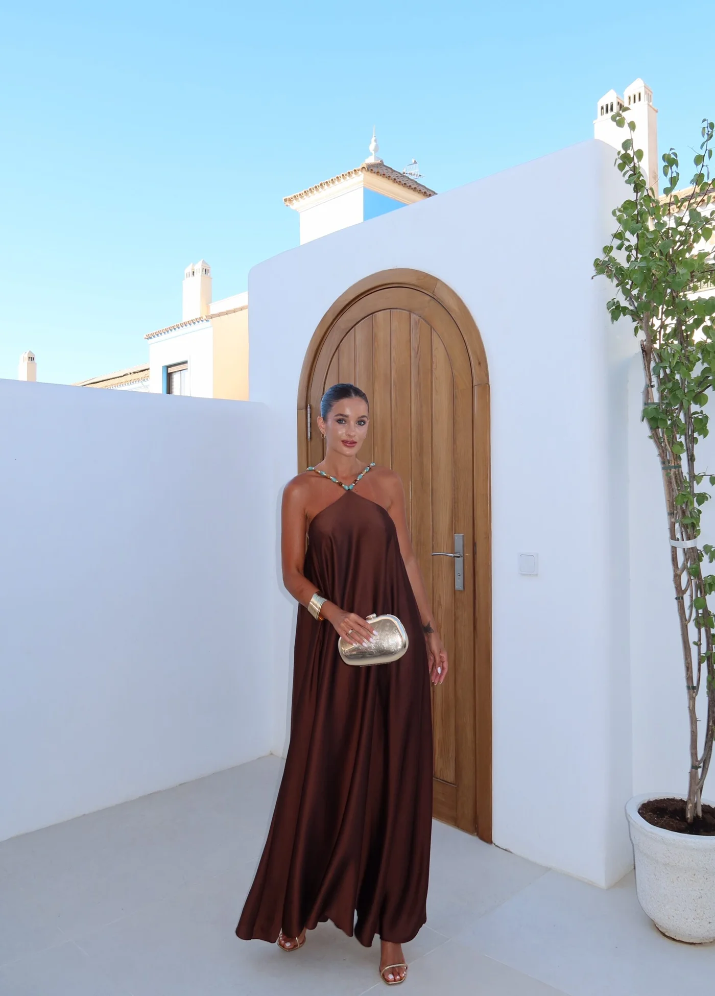 Vestido Catalina Marrón