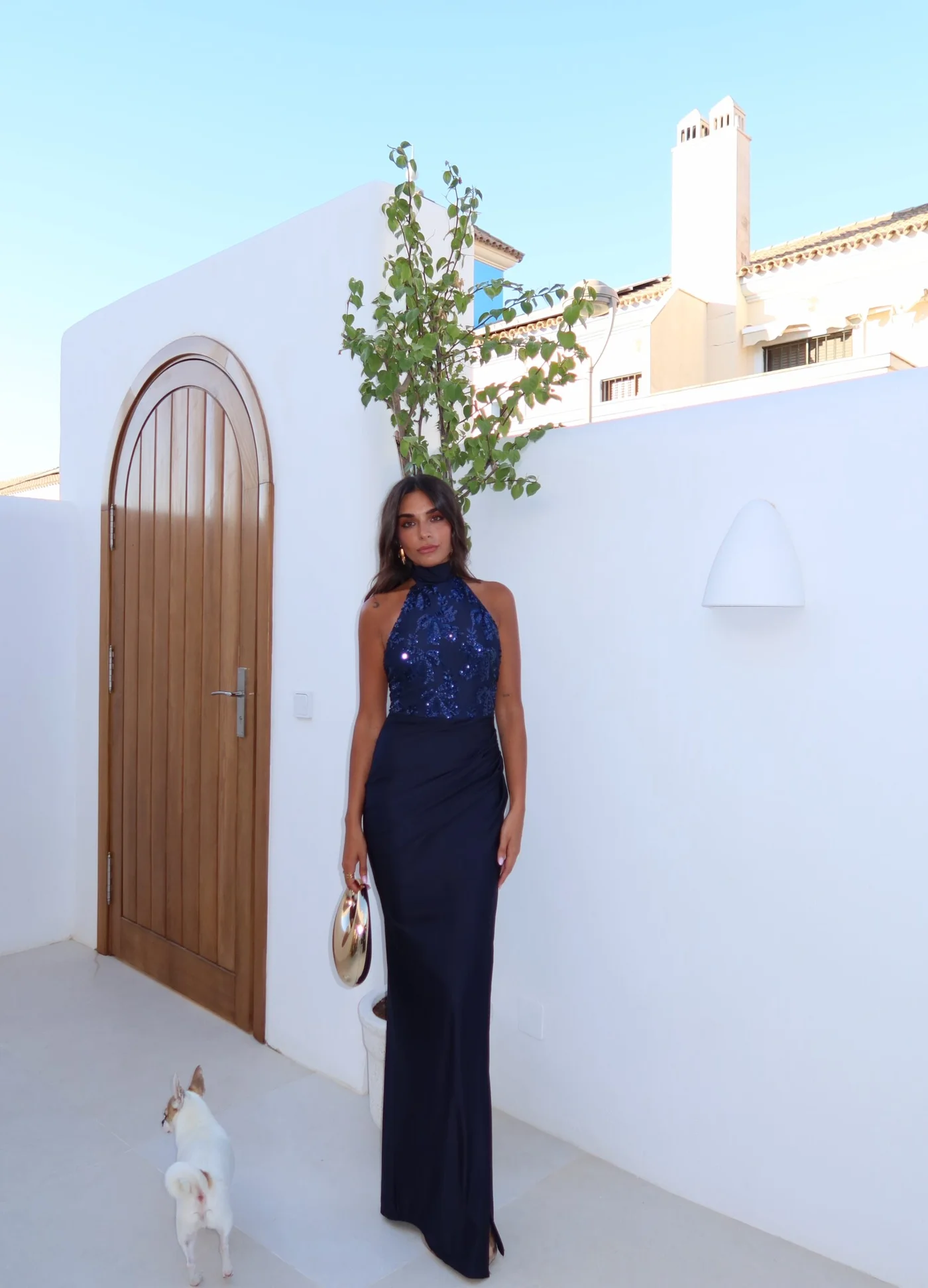 Vestido Cava Azul Marino