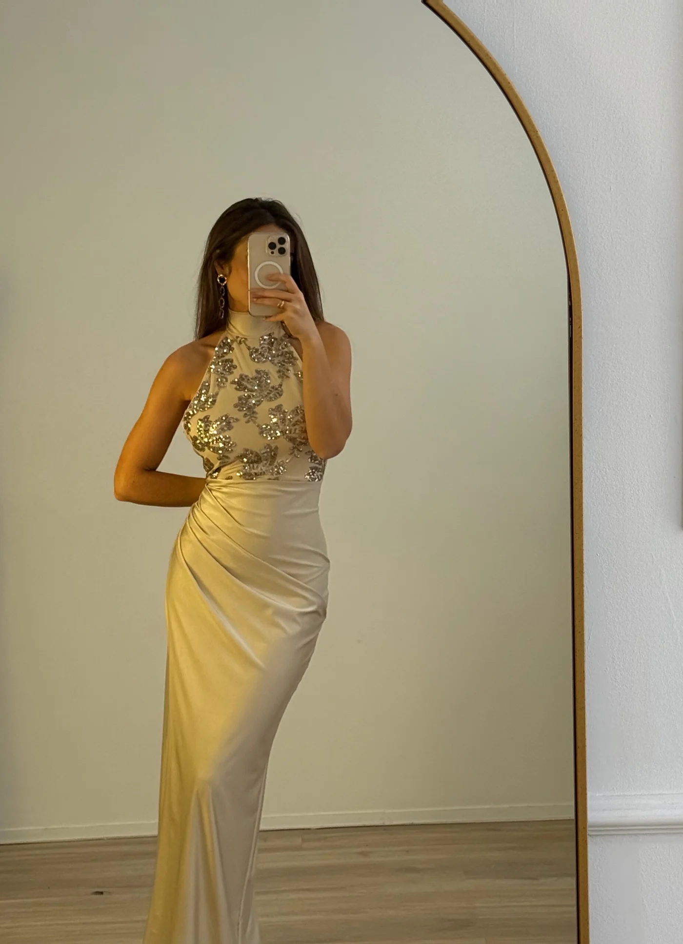 Vestido Cava Beige