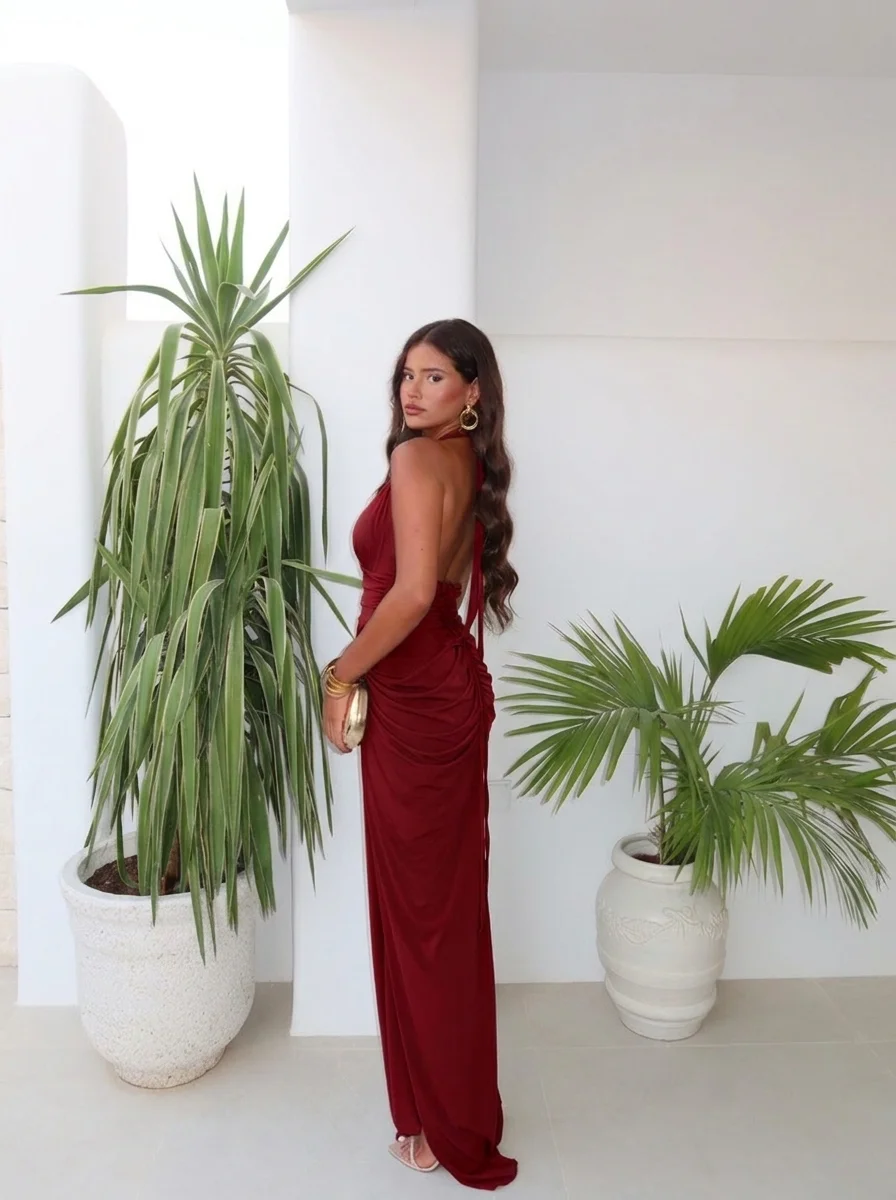 Vestido Centa Burdeos