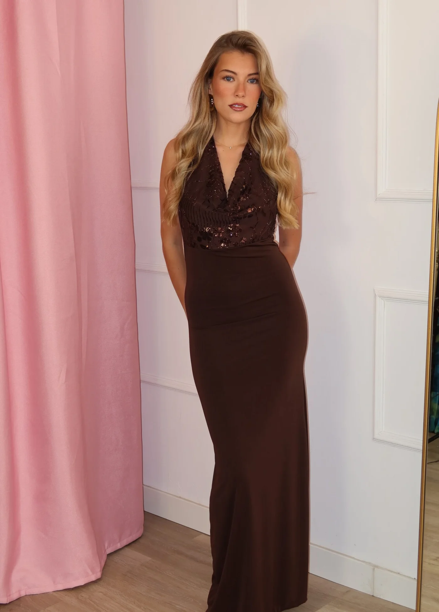Vestido Dennia Marrón