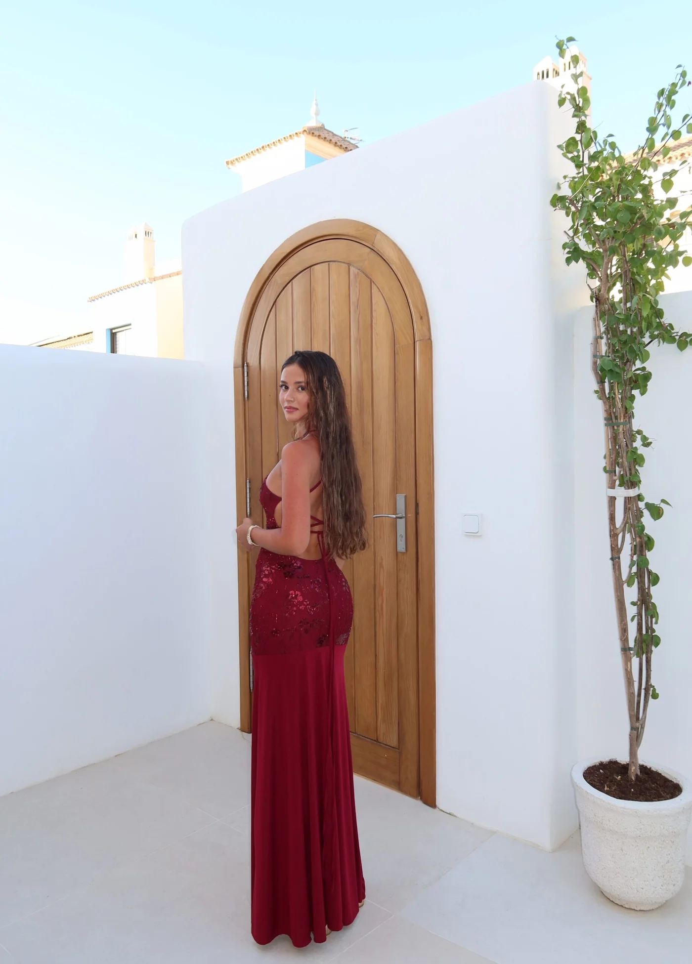 Vestido Hada Burdeos