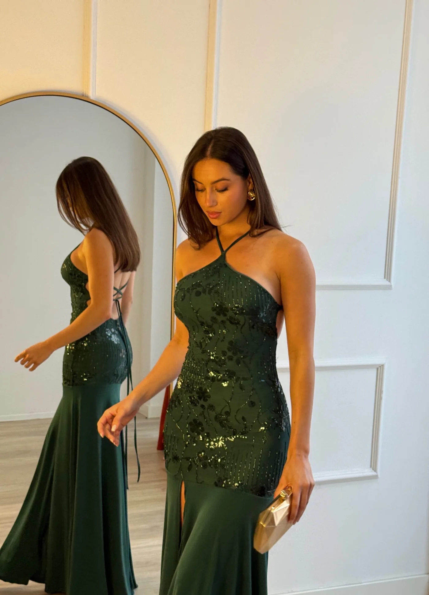 Vestido Hada Verde Botella