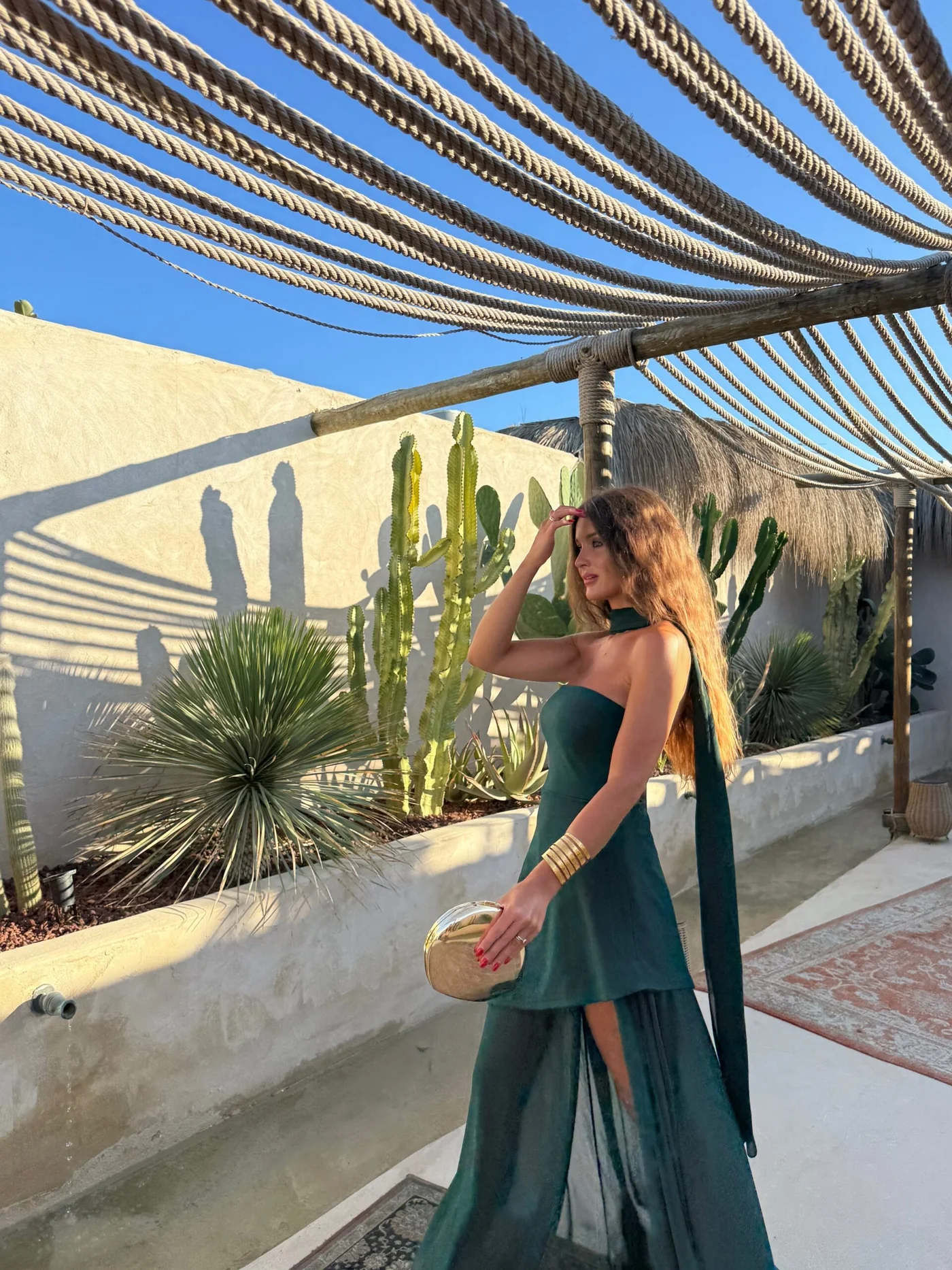 Vestido lord verde botella