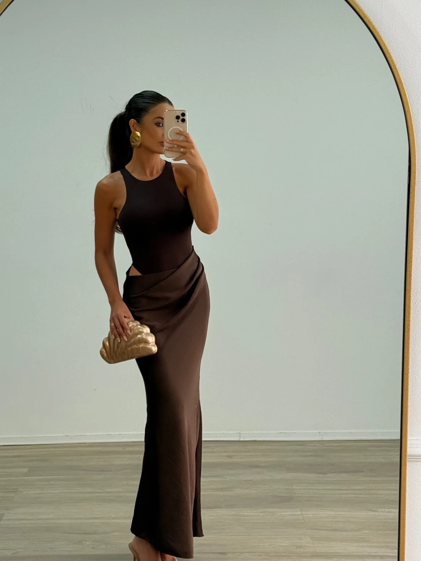 Vestido Malak Marrón
