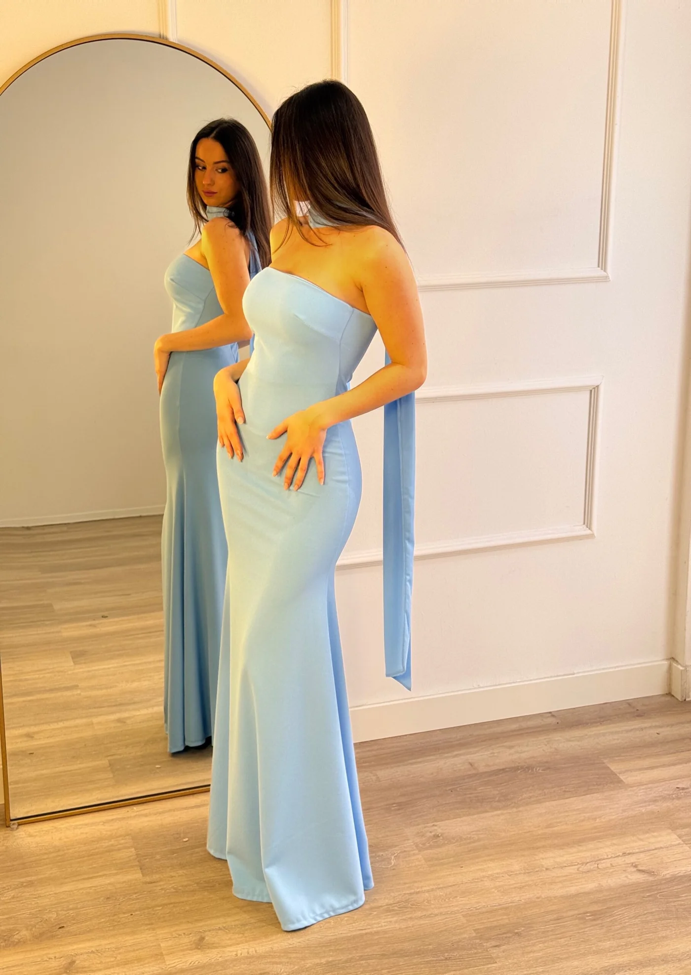 Vestido Merida Celeste