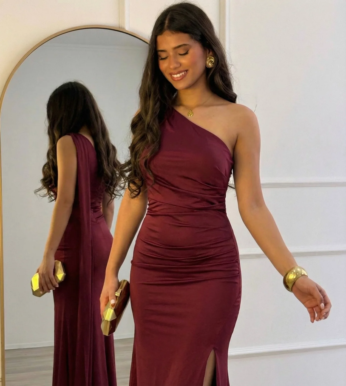 Vestido Mesly Burdeos