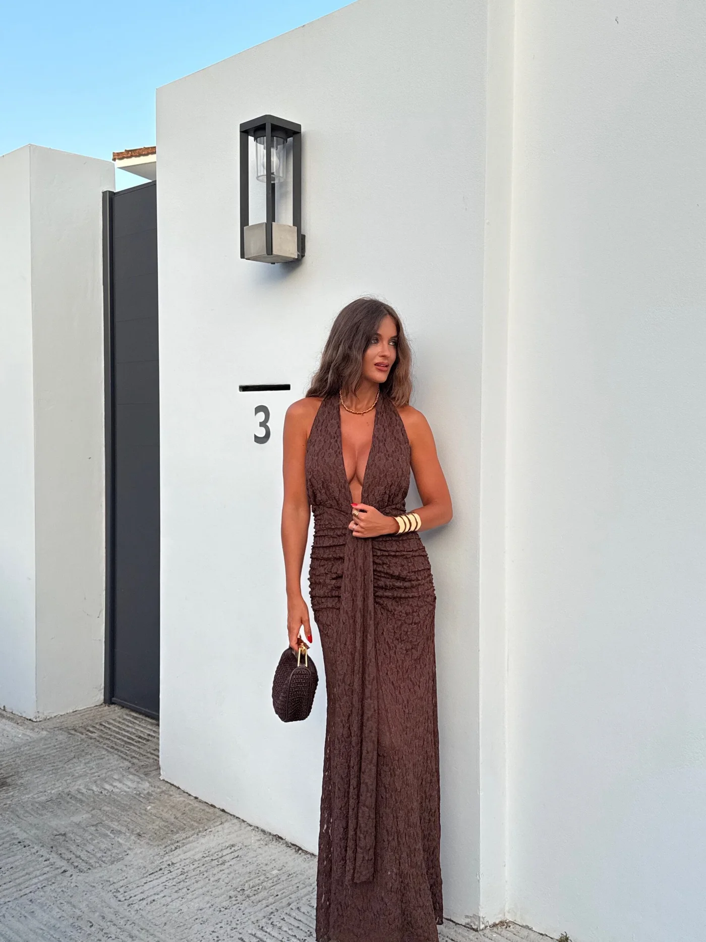 vestido Wanda marron