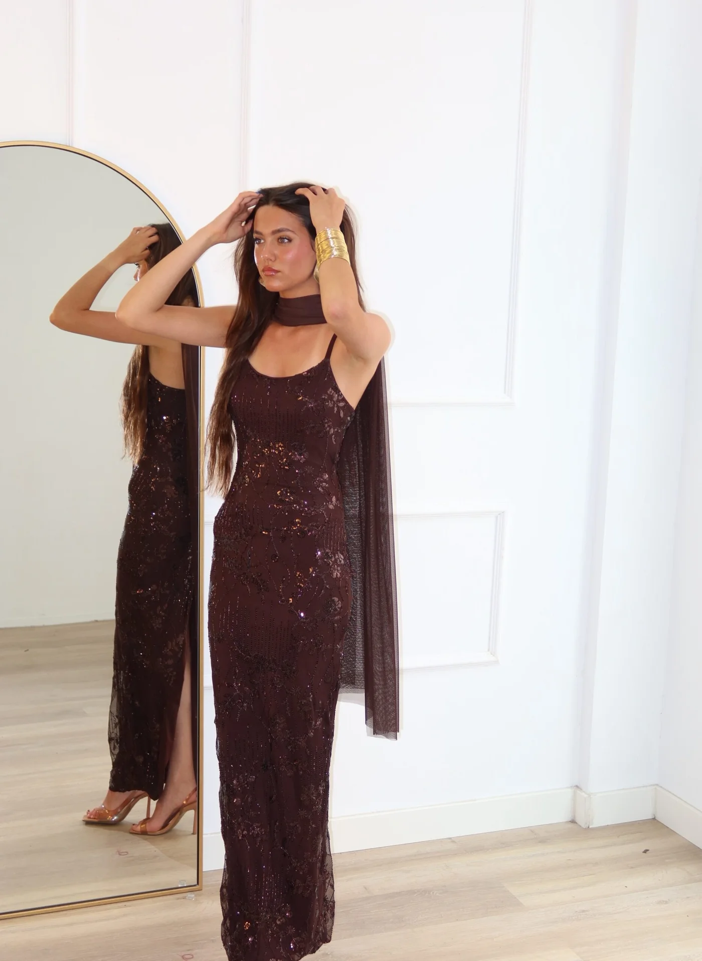 Vestido Palms Marrón