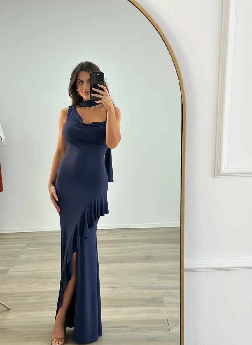 vestido silvanna Azul Marino