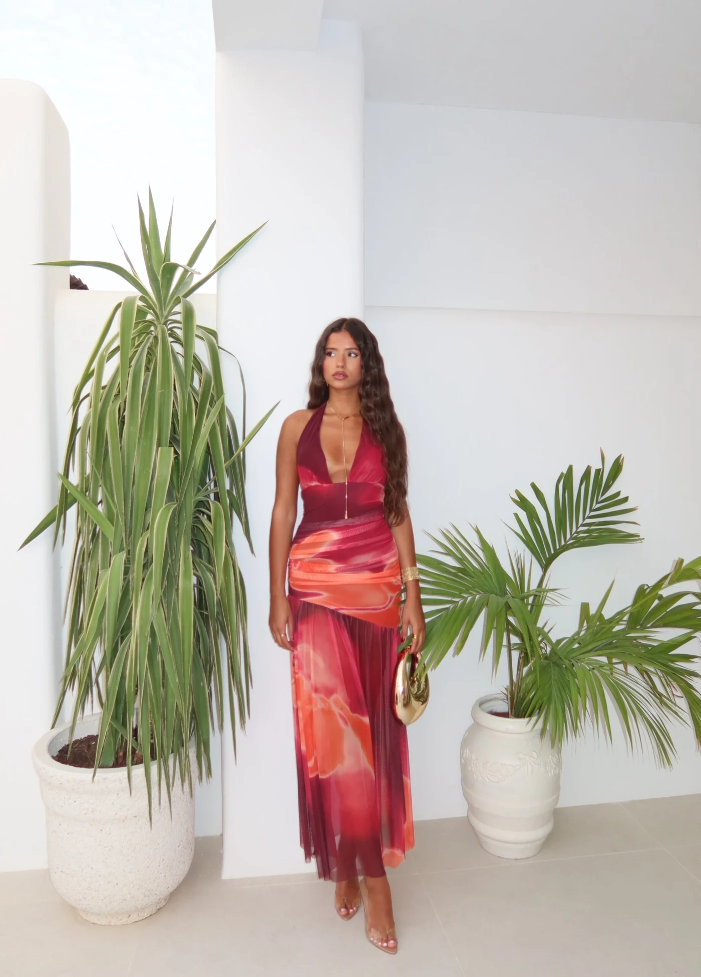 Vestido Sole burdeos