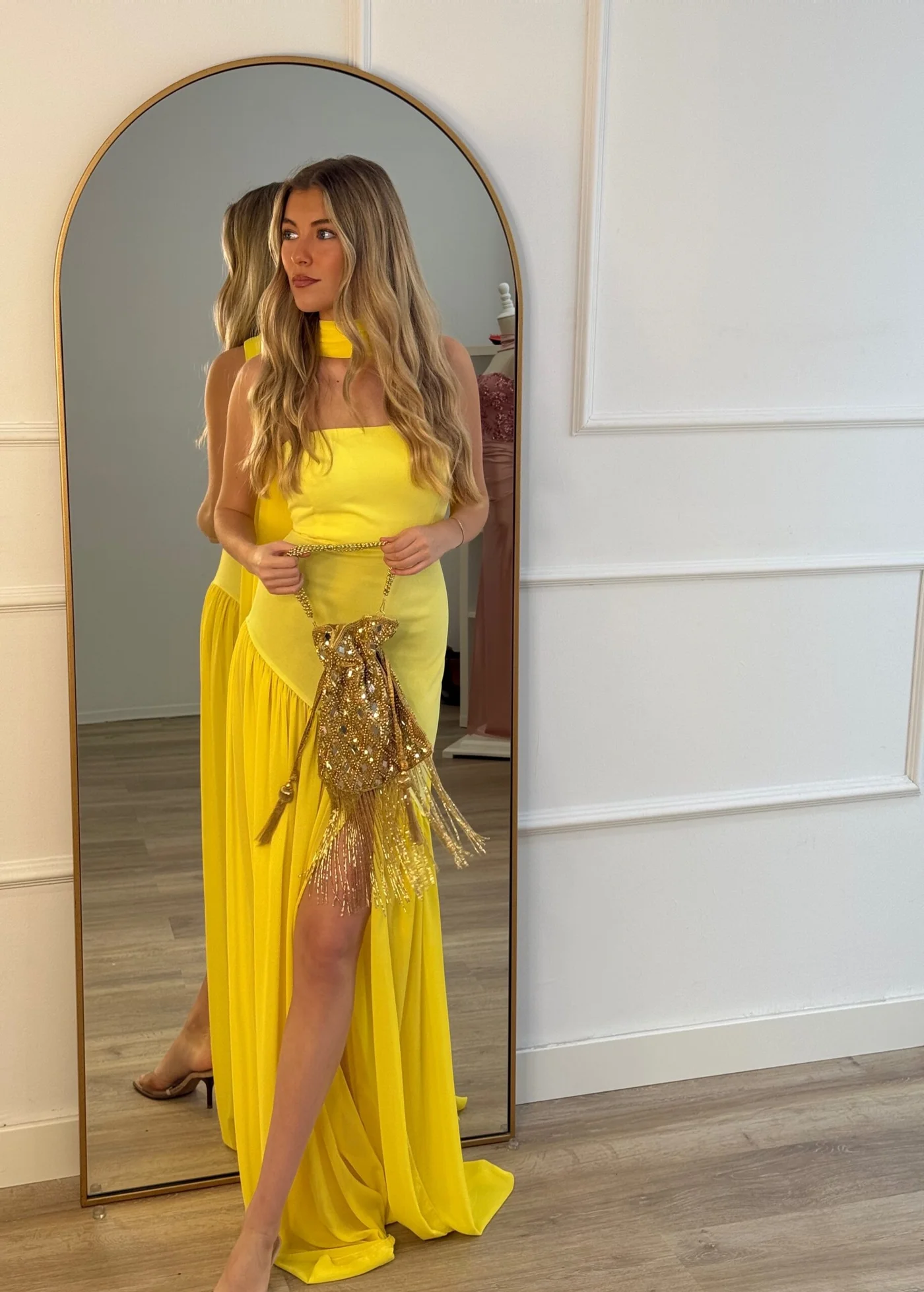 vestido Violeta Amarillo