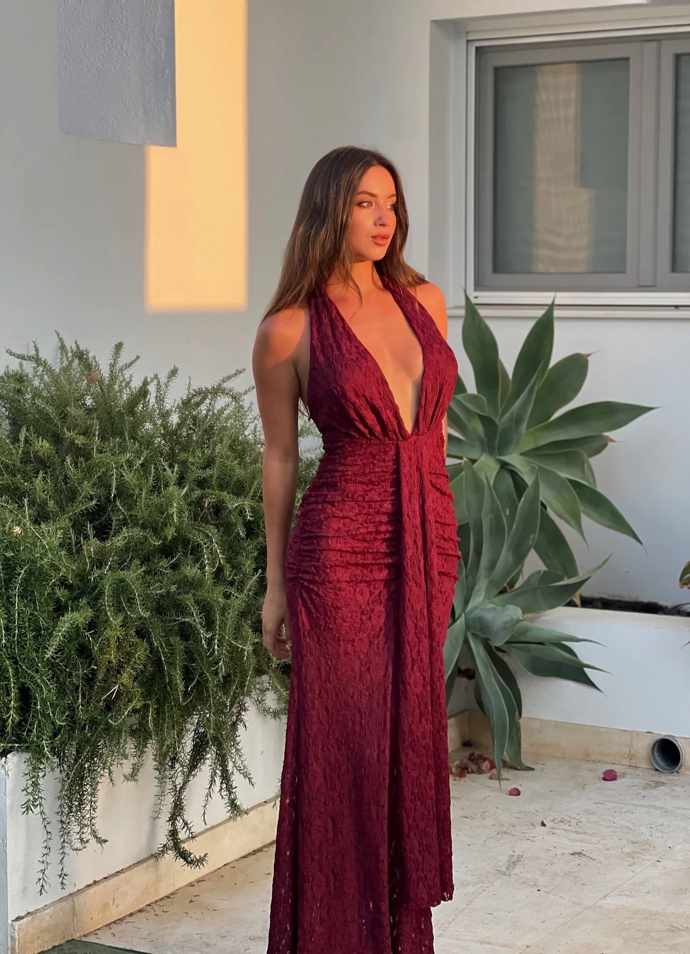 Vestido Wanda Burdeos